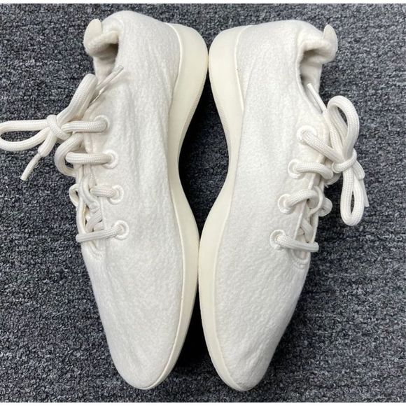 Allbirds Womens White Wool Runners Lace Up Low Top Sneaker Shoes Size 8 - Picture 3 of 7